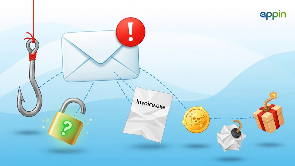 unexpected attachments a phishing warning