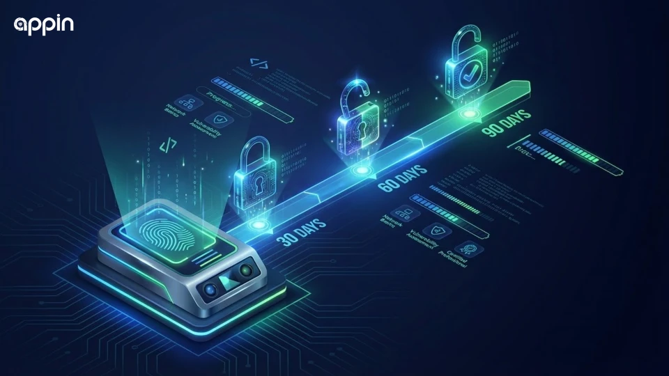 What measurable outcomes did the student achieve at 30, 60 and 90 days?