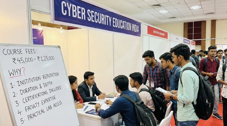 What determines cyber security course fees in India?
